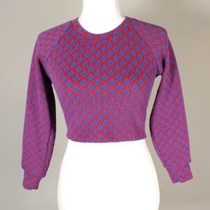 American Apparel Cropped Chevron Sweater S